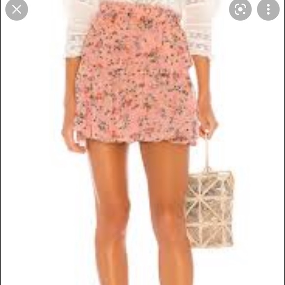 NWT LoveShackFancy Silk Ruffle Mini Skirt - Picture 7 of 7